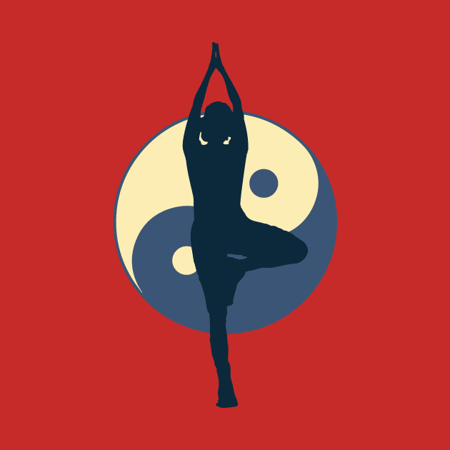 Yoga at Night Yin Yang Moon by Food in a Can