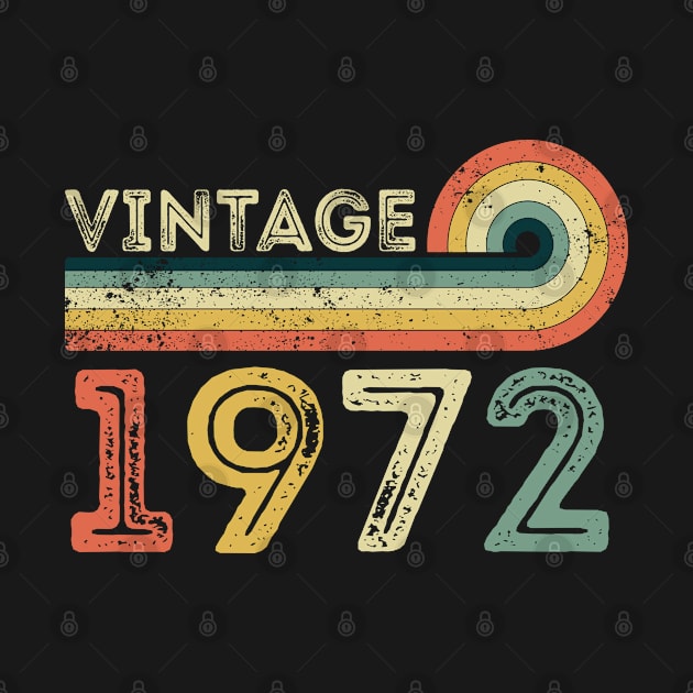 Vintage 1972 - Born in 1972 Birthday Gift by MEDtee