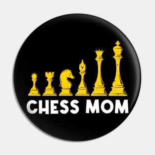 Cool Chess Art For Mom Mother Chess Club Lovers Players Pawn Pin