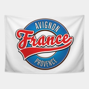 Avignon Provence France retro logo Tapestry