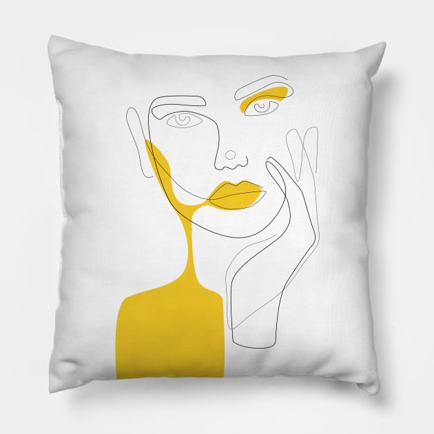 Mustard Shadow Pillow by Explicit Design