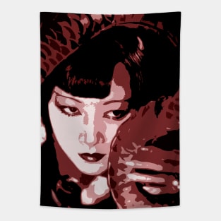 DAUGHTER OF THE DRAGON Maroon Tapestry