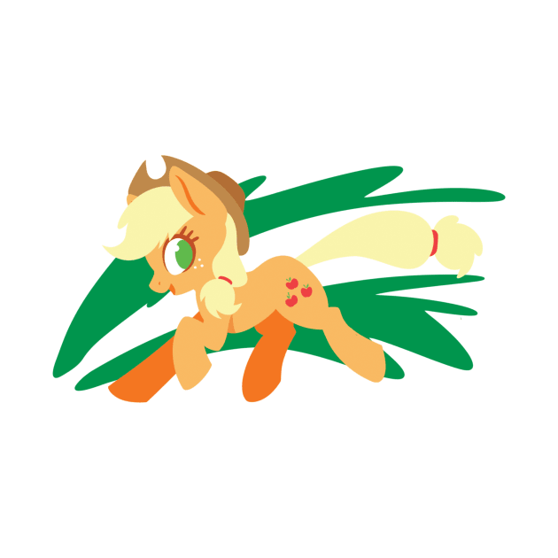 Applejack running by Supermoix