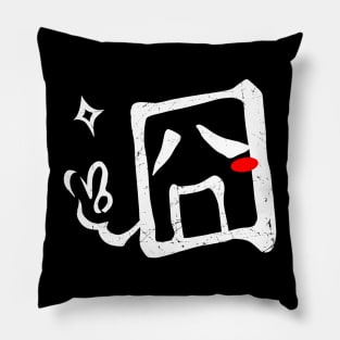 Chinese Letters Funny - White Pillow