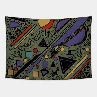 African Memphis Geometric life Tapestry