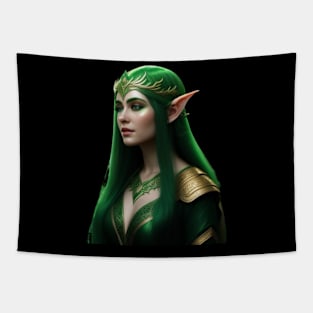 Elven Queen of Lilly Pads Tapestry