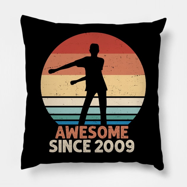 Floss Dance 10th like a boss 10 year gift distressed design Pillow by ricardotito