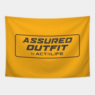 Assured Outfit by Activlife Wear Tagline Logo Sports Branding Tapestry