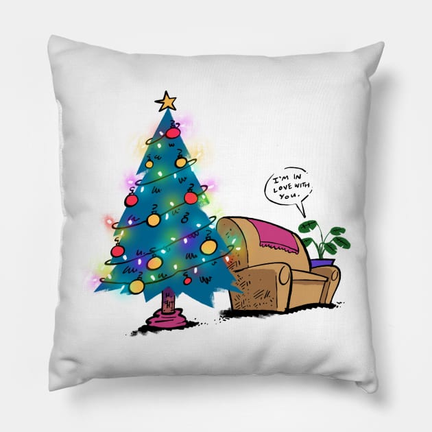 Lovely Christmas tree Pillow by neilkohney