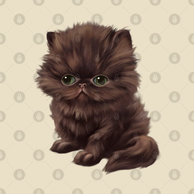 Cat-a-clysm Persian kitten by ikerpazstudio