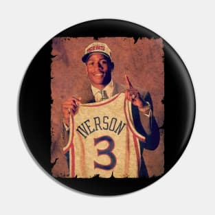 '96 draft!' Allen Iverson Pin