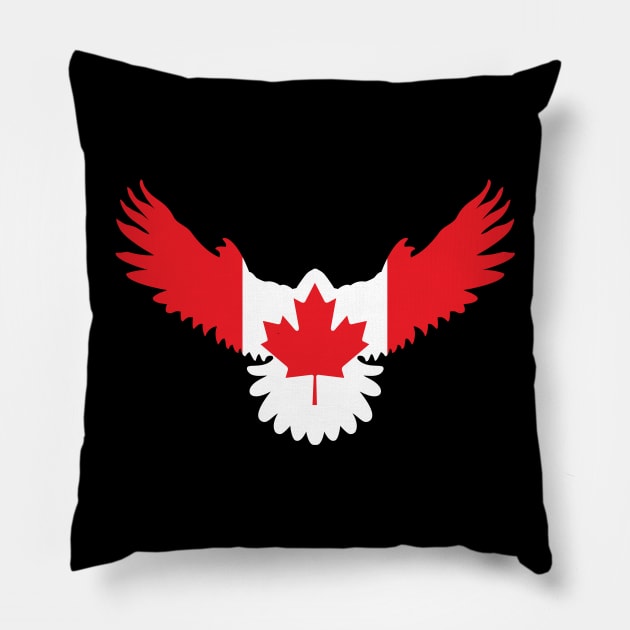 Eagle Canada Flag Pillow by mstory