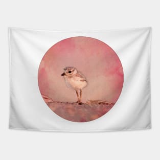 watercolor sandpiper in pink Tapestry