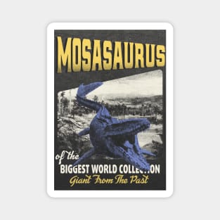Mosasaurus Retro Art - The Biggest World Collection / Giant From The Past Magnet