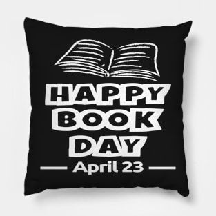 Happy World Book Day for Book Lovers Library Reading Pillow