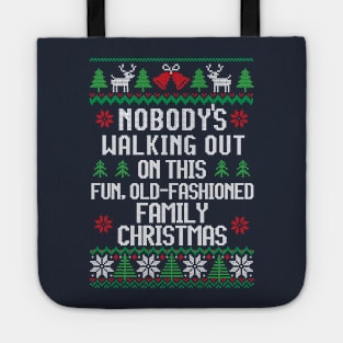 Nobody's walking out on this fun, old-fashioned family christmas Tote