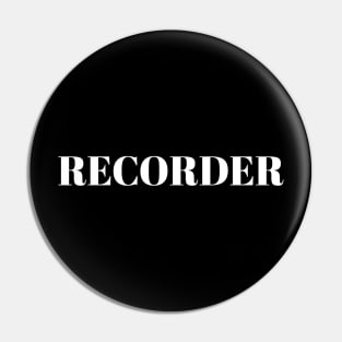 Recorder Pin