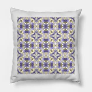 Symmetric ethnic blue pattern Pillow