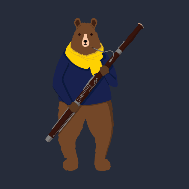 Bear with bassoon by yanatibear