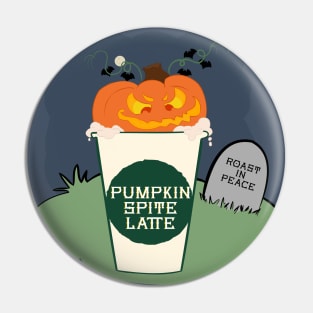 Funny Halloween Pumpkin Spite Latte Pin