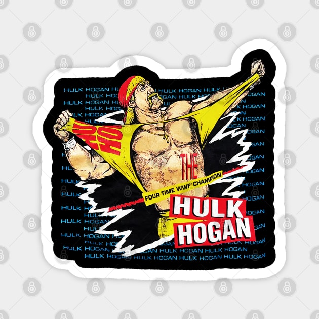 Hulk Hogan - World Champion - Hulkamania - Wrestling Magnet by nicklower