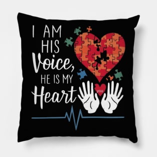 Autism,  I'm his voice he is my heart Pillow