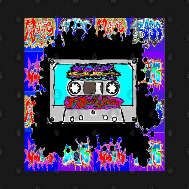 Cassette tape Blue Music Epic by LowEndGraphics