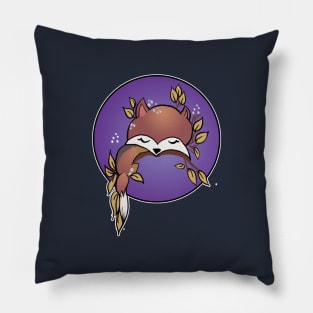 Red Fox Resting at night Pillow