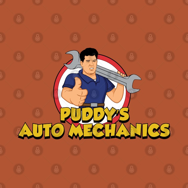 Puddy's Auto Mechanics by tvshirts