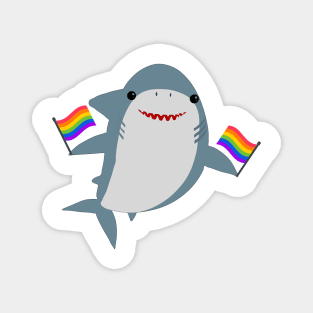 Pride Flag Shark Magnet