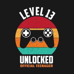 Level 13 Unlocked Official Teenager Video Game Birthday T-Shirt