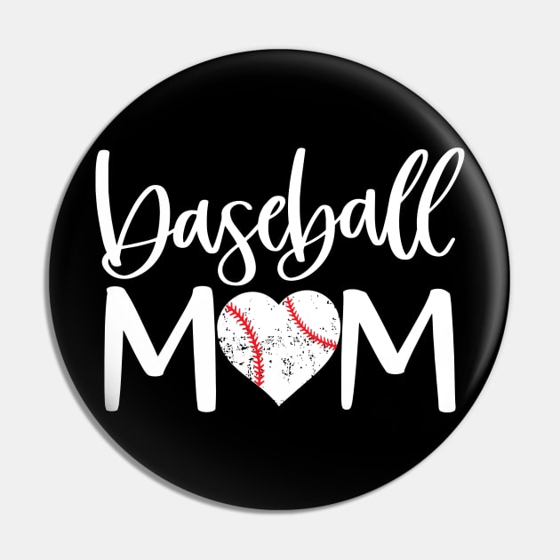 Baseball Mom T-shirt Mother's Day Gift Pin by mommyshirts