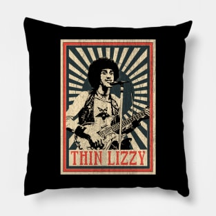 Vintage Poster Thin Lizzy 1977s Pillow