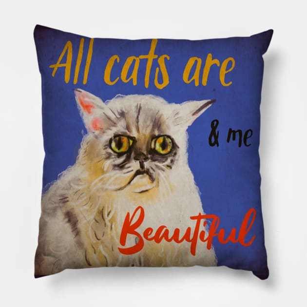 Alls cats are beautiful Pillow by Mimie20