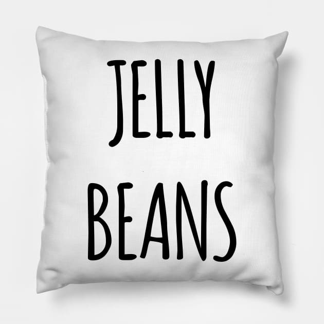 Jelly beans minimal typography Pillow by 4wardlabel