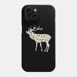 deer stag daisy flower wild animal hunting daisies bloom Phone Case