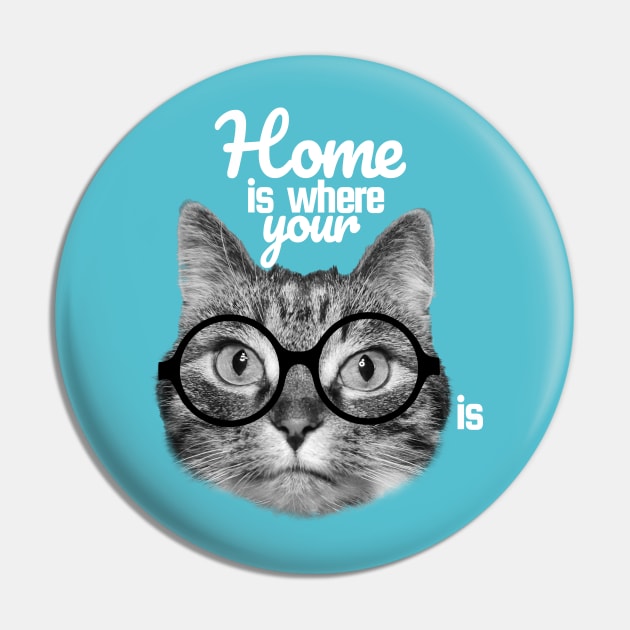 Home is where your cat is, sweet cat wearing eyeglasses Pin by Purrfect