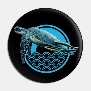 Sea turtle SCUBA Pin