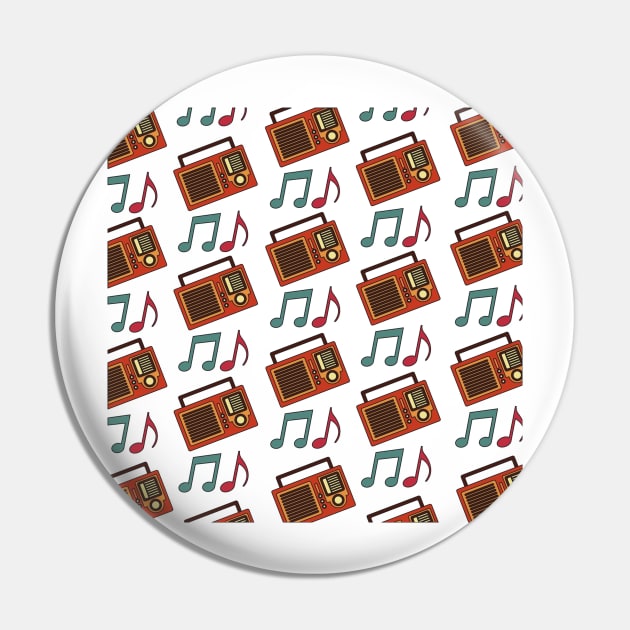 Unique Retro Transistor Radio Pattern Pin by Pris25