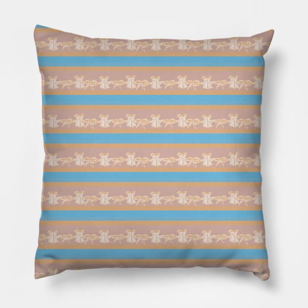 Gibson Girl Hand Drawn Corset Repeating Design Pillow by Endearing Evil Art