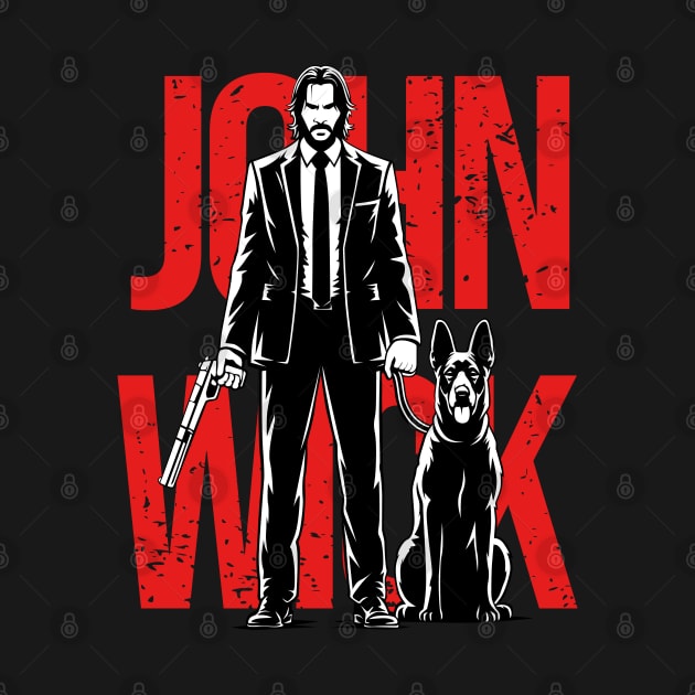 Mr. wick and the dog by creative.z