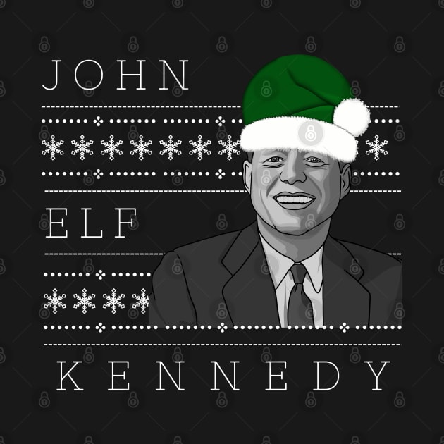 Holiday Sweater: JFK - John Elf Kennedy by History Tees