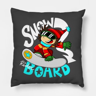 Snow board rider Pillow