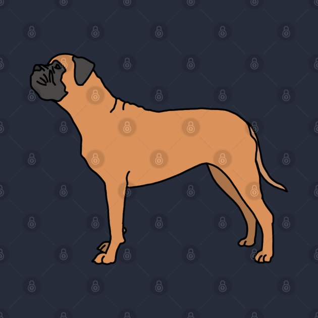 bull mastiff pocket tee by Art by Lex