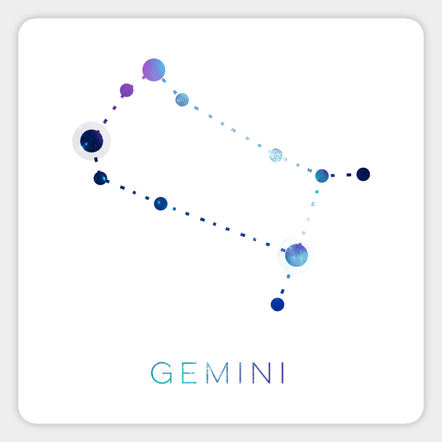 Gemini Star Constellation Zodiac Sign Gemini Magnet Teepublic De
