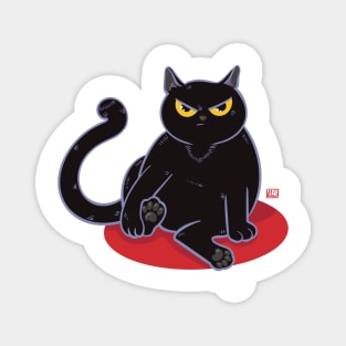 Black cat with ATTITUDE Magnet