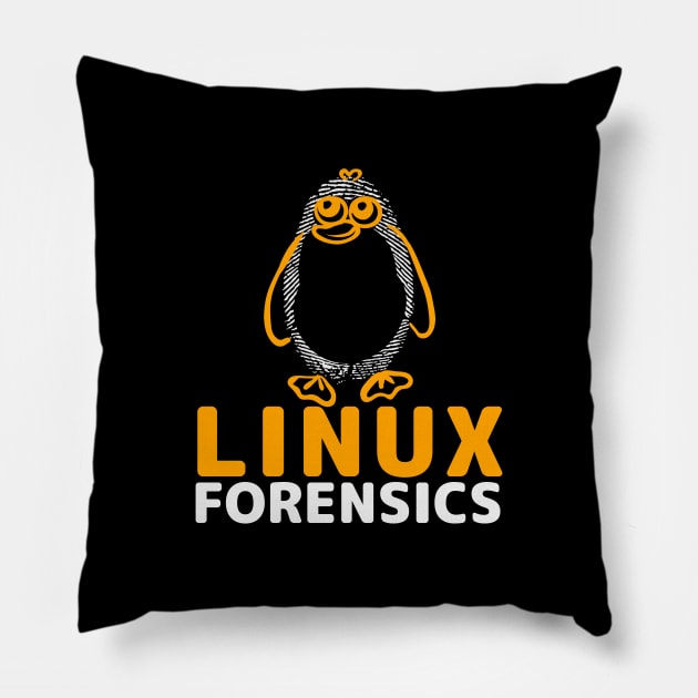 Linux Forensics Pillow by Cyber Club Tees