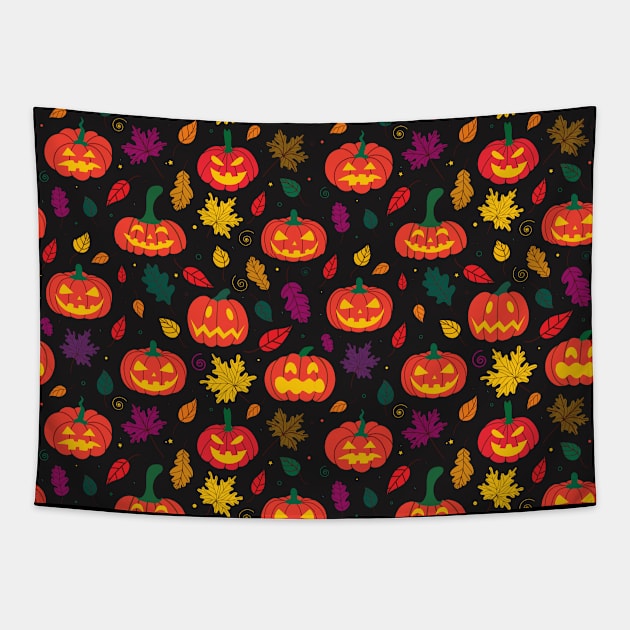 Seamless Pattern Pumpkin Tapestry by DewaJassin