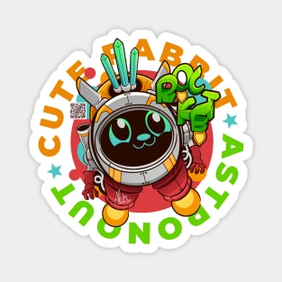 Cute Rabbit Astronout Magnet