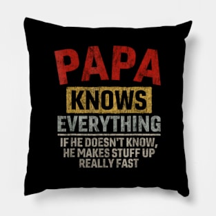 Father'S Day Papa Knows Pillow